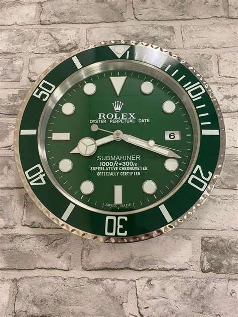 rolex submariner wall clock uk|rolex clock price.